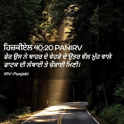 Picture 02 - ਹਿਜ਼ਕੀਏਲ 40:20 PANIRV - ਫੇਰ ਉਸ ਨੇ ਬਾਹਰ ਦੇ - Bible Verse Picture