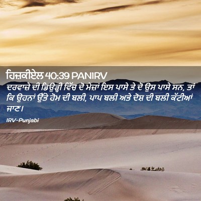 Picture 02 - ਹਿਜ਼ਕੀਏਲ 40:39 PANIRV - ਦਰਵਾਜ਼ੇ ਦੀ - Bible Verse Picture