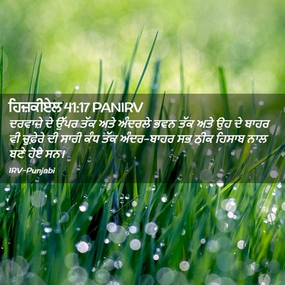 Picture 02 - ਹਿਜ਼ਕੀਏਲ 41:17 PANIRV - ਦਰਵਾਜ਼ੇ ਦੇ ਉੱਪਰ - Bible Verse Picture