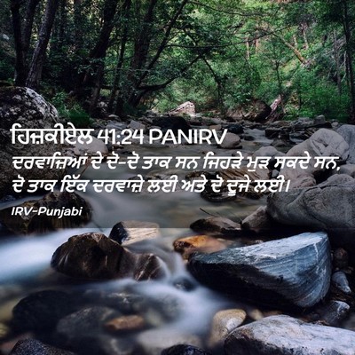 Picture 02 - ਹਿਜ਼ਕੀਏਲ 41:24 PANIRV - ਦਰਵਾਜ਼ਿਆਂ ਦੇ ਦੋ-ਦੋ - Bible Verse Picture