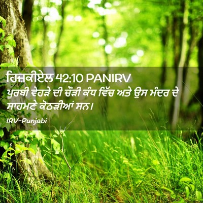 Picture 02 - ਹਿਜ਼ਕੀਏਲ 42:10 PANIRV - ਪੂਰਬੀ ਵੇਹੜੇ ਦੀ - Bible Verse Picture