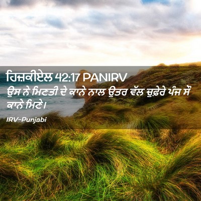 Picture 02 - ਹਿਜ਼ਕੀਏਲ 42:17 PANIRV - ਉਸ ਨੇ ਮਿਣਤੀ ਦੇ ਕਾਨੇ - Bible Verse Picture