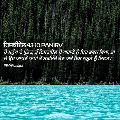 Picture 02 - ਹਿਜ਼ਕੀਏਲ 43:10 PANIRV - ਹੇ ਮਨੁੱਖ ਦੇ ਪੁੱਤਰ, - Bible Verse Picture
