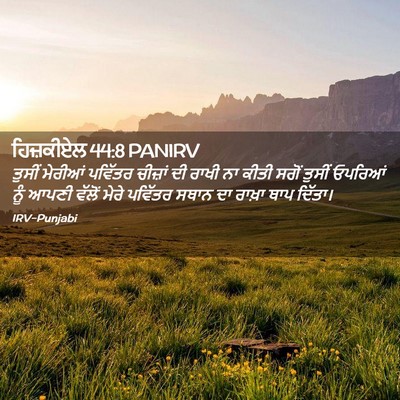 Picture 02 - ਹਿਜ਼ਕੀਏਲ 44:8 PANIRV - ਤੁਸੀਂ ਮੇਰੀਆਂ - Bible Verse Picture