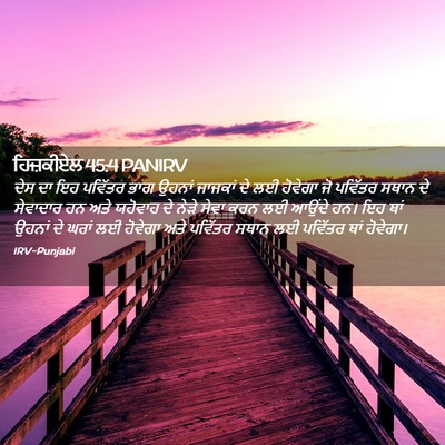 Picture 02 - ਹਿਜ਼ਕੀਏਲ 45:4 PANIRV - ਦੇਸ ਦਾ ਇਹ ਪਵਿੱਤਰ - Bible Verse Picture