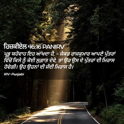 Picture 02 - ਹਿਜ਼ਕੀਏਲ 46:16 PANIRV - ਪ੍ਰਭੂ ਯਹੋਵਾਹ ਇਹ - Bible Verse Picture