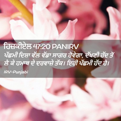 Picture 02 - ਹਿਜ਼ਕੀਏਲ 47:20 PANIRV - ਪੱਛਮੀ ਦਿਸ਼ਾ ਵੱਲ - Bible Verse Picture