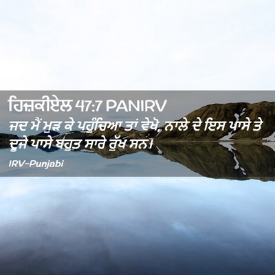 Picture 02 - ਹਿਜ਼ਕੀਏਲ 47:7 PANIRV - ਜਦ ਮੈਂ ਮੁੜ ਕੇ - Bible Verse Picture