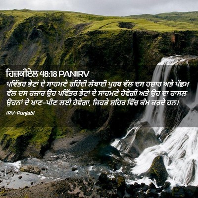 Picture 02 - ਹਿਜ਼ਕੀਏਲ 48:18 PANIRV - ਪਵਿੱਤਰ ਭੇਟਾਂ ਦੇ - Bible Verse Picture