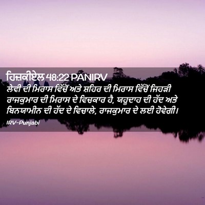 Picture 02 - ਹਿਜ਼ਕੀਏਲ 48:22 PANIRV - ਲੇਵੀ ਦੀ ਮਿਰਾਸ - Bible Verse Picture