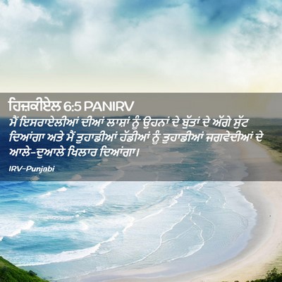 Picture 02 - ਹਿਜ਼ਕੀਏਲ 6:5 PANIRV - ਮੈਂ ਇਸਰਾਏਲੀਆਂ - Bible Verse Picture