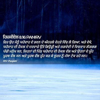 Picture 02 - ਹਿਜ਼ਕੀਏਲ 8:16 PANIRV - ਫਿਰ ਉਹ ਮੈਨੂੰ - Bible Verse Picture