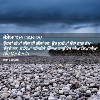 Picture 02 - ਹੋਸ਼ੇਆ 10:4 PANIRV - ਉਹਨਾਂ ਦੀਆਂ ਗੱਲਾਂ - Bible Verse Picture