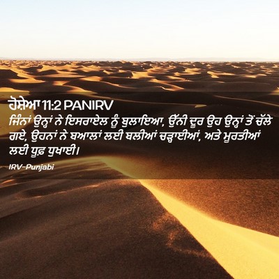 Picture 02 - ਹੋਸ਼ੇਆ 11:2 PANIRV - ਜਿੰਨਾਂ ਉਨ੍ਹਾਂ ਨੇ - Bible Verse Picture
