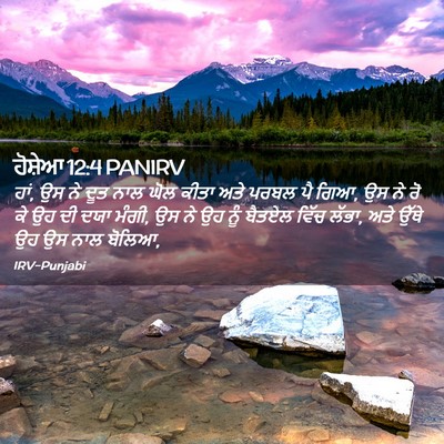 Picture 02 - ਹੋਸ਼ੇਆ 12:4 PANIRV - ਹਾਂ, ਉਸ ਨੇ ਦੂਤ ਨਾਲ - Bible Verse Picture