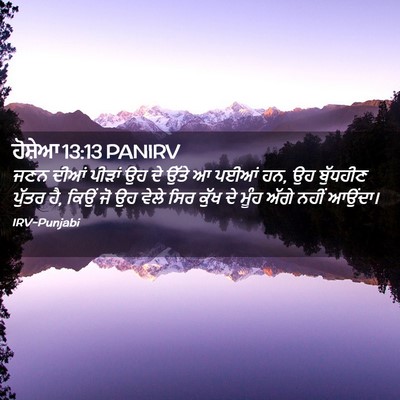 Picture 02 - ਹੋਸ਼ੇਆ 13:13 PANIRV - ਜਣਨ ਦੀਆਂ ਪੀੜਾਂ ਉਹ - Bible Verse Picture