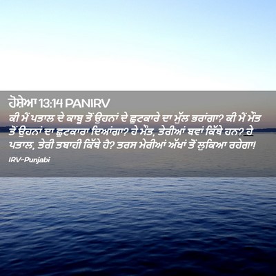 Picture 02 - ਹੋਸ਼ੇਆ 13:14 PANIRV - ਕੀ ਮੈਂ ਪਤਾਲ ਦੇ ਕਾਬੂ - Bible Verse Picture