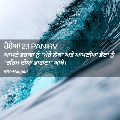 Picture 02 - ਹੋਸ਼ੇਆ 2:1 PANIRV - ਆਪਣੇ ਭਰਾਵਾਂ ਨੂੰ - Bible Verse Picture