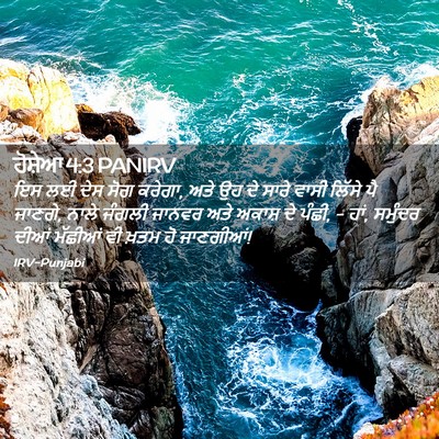 Picture 02 - ਹੋਸ਼ੇਆ 4:3 PANIRV - ਇਸ ਲਈ ਦੇਸ ਸੋਗ - Bible Verse Picture