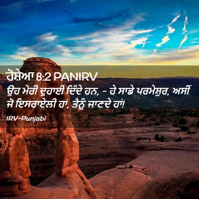 Picture 02 - ਹੋਸ਼ੇਆ 8:2 PANIRV - ਉਹ ਮੇਰੀ ਦੁਹਾਈ - Bible Verse Picture