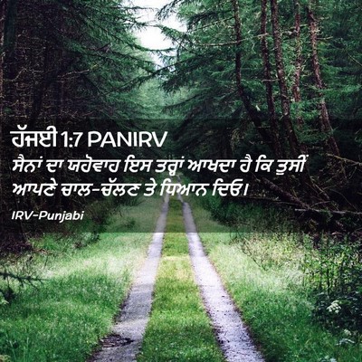 Picture 02 - ਹੱਜਈ 1:7 PANIRV - ਸੈਨਾਂ ਦਾ ਯਹੋਵਾਹ ਇਸ - Bible Verse Picture