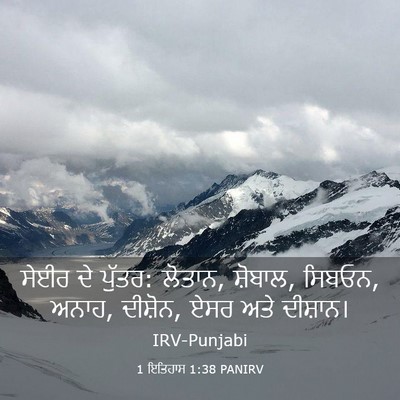 Picture 03 - 1 ਇਤਿਹਾਸ 1:38 PANIRV - ਸੇਈਰ ਦੇ ਪੁੱਤਰ: - Bible Verse Picture