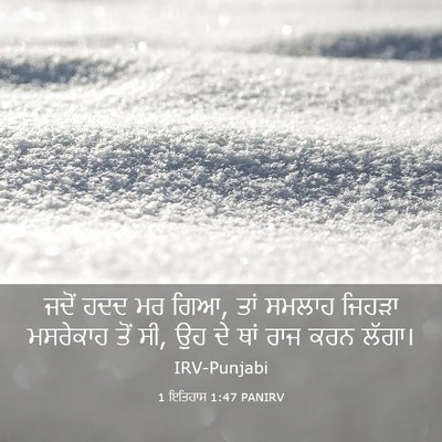 Picture 03 - 1 ਇਤਿਹਾਸ 1:47 PANIRV - ਜਦੋਂ ਹਦਦ ਮਰ ਗਿਆ, - Bible Verse Picture