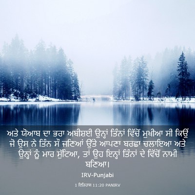 Picture 03 - 1 ਇਤਿਹਾਸ 11:20 PANIRV - ਅਤੇ ਯੋਆਬ ਦਾ ਭਰਾ - Bible Verse Picture