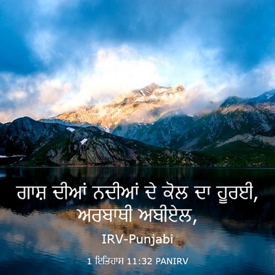 Picture 03 - 1 ਇਤਿਹਾਸ 11:32 PANIRV - ਗਾਸ਼ ਦੀਆਂ ਨਦੀਆਂ ਦੇ - Bible Verse Picture