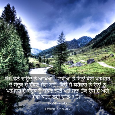 Picture 03 - 1 ਇਤਿਹਾਸ 15:2 PANIRV - ਉਸ ਵੇਲੇ ਦਾਊਦ ਨੇ - Bible Verse Picture