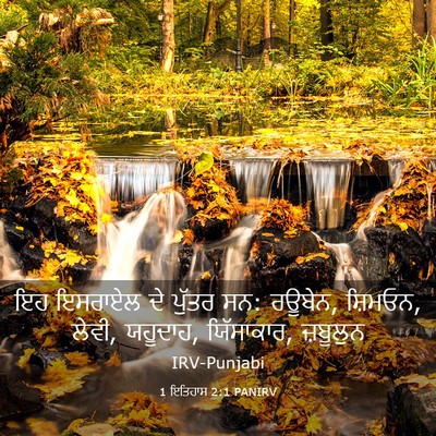 Picture 03 - 1 ਇਤਿਹਾਸ 2:1 PANIRV - ਇਹ ਇਸਰਾਏਲ ਦੇ ਪੁੱਤਰ - Bible Verse Picture