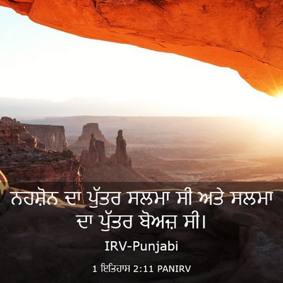 Picture 03 - 1 ਇਤਿਹਾਸ 2:11 PANIRV - ਨਹਸ਼ੋਨ ਦਾ ਪੁੱਤਰ - Bible Verse Picture
