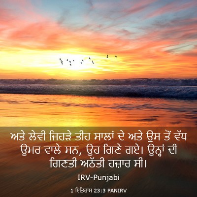 Picture 03 - 1 ਇਤਿਹਾਸ 23:3 PANIRV - ਅਤੇ ਲੇਵੀ ਜਿਹੜੇ ਤੀਹ - Bible Verse Picture