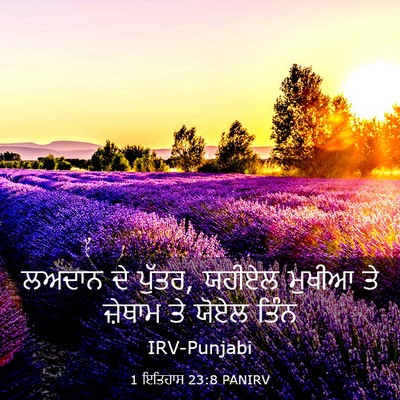 Picture 03 - 1 ਇਤਿਹਾਸ 23:8 PANIRV - ਲਅਦਾਨ ਦੇ ਪੁੱਤਰ, - Bible Verse Picture