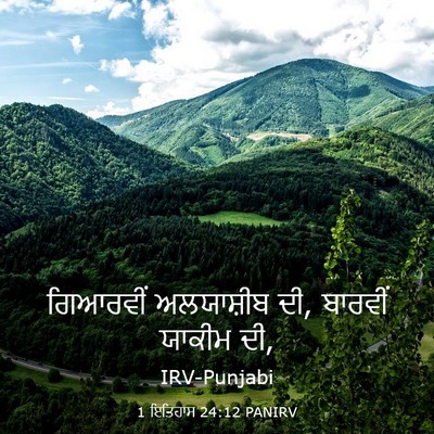 Picture 03 - 1 ਇਤਿਹਾਸ 24:12 PANIRV - ਗਿਆਰਵੀਂ ਅਲਯਾਸ਼ੀਬ - Bible Verse Picture