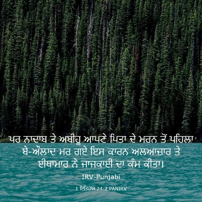 Picture 03 - 1 ਇਤਿਹਾਸ 24:2 PANIRV - ਪਰ ਨਾਦਾਬ ਤੇ ਅਬੀਹੂ - Bible Verse Picture