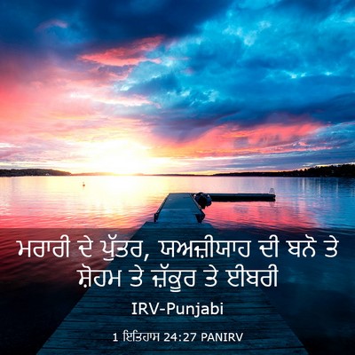 Picture 03 - 1 ਇਤਿਹਾਸ 24:27 PANIRV - ਮਰਾਰੀ ਦੇ ਪੁੱਤਰ, - Bible Verse Picture