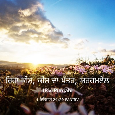 Picture 03 - 1 ਇਤਿਹਾਸ 24:29 PANIRV - ਰਿਹਾ ਕੀਸ਼, ਕੀਸ਼ ਦਾ - Bible Verse Picture