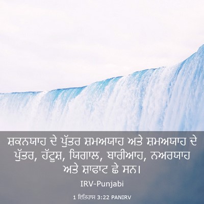 Picture 03 - 1 ਇਤਿਹਾਸ 3:22 PANIRV - ਸ਼ਕਨਯਾਹ ਦੇ ਪੁੱਤਰ - Bible Verse Picture