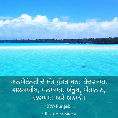 Picture 03 - 1 ਇਤਿਹਾਸ 3:24 PANIRV - ਅਲਯੋਏਨਈ ਦੇ ਸੱਤ - Bible Verse Picture