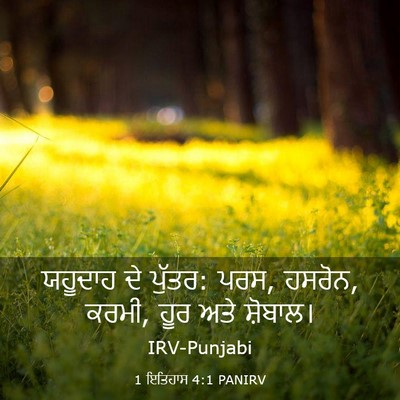 Picture 03 - 1 ਇਤਿਹਾਸ 4:1 PANIRV - ਯਹੂਦਾਹ ਦੇ ਪੁੱਤਰ: - Bible Verse Picture