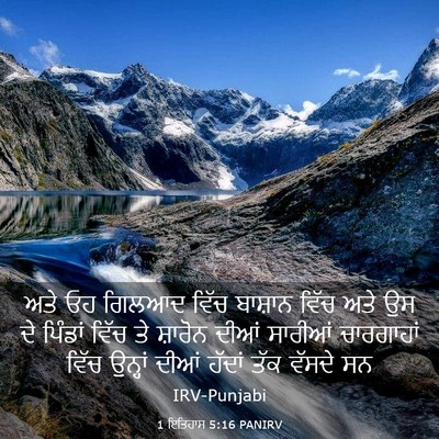 Picture 03 - 1 ਇਤਿਹਾਸ 5:16 PANIRV - ਅਤੇ ਓਹ ਗਿਲਆਦ ਵਿੱਚ - Bible Verse Picture