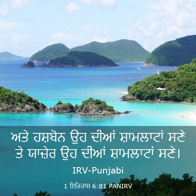 Picture 03 - 1 ਇਤਿਹਾਸ 6:81 PANIRV - ਅਤੇ ਹਸ਼ਬੋਨ ਉਹ ਦੀਆਂ - Bible Verse Picture