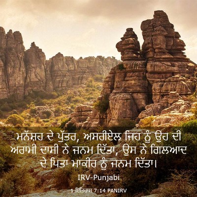 Picture 03 - 1 ਇਤਿਹਾਸ 7:14 PANIRV - ਮਨੱਸ਼ਹ ਦੇ ਪੁੱਤਰ, - Bible Verse Picture