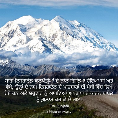 Picture 03 - 1 ਇਤਿਹਾਸ 9:1 PANIRV - ਸਾਰਾ ਇਸਰਾਏਲ - Bible Verse Picture