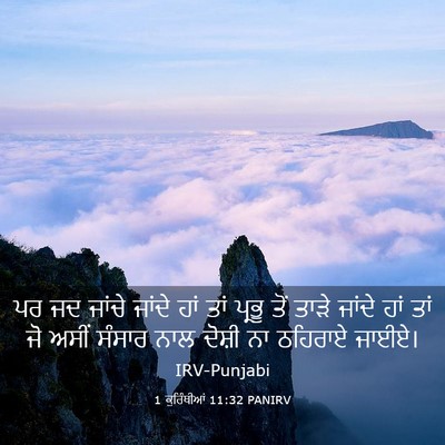 Picture 03 - 1 ਕੁਰਿੰਥੀਆਂ 11:32 PANIRV - ਪਰ ਜਦ ਜਾਂਚੇ ਜਾਂਦੇ - Bible Verse Picture