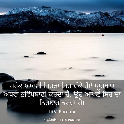 Picture 03 - 1 ਕੁਰਿੰਥੀਆਂ 11:4 PANIRV - ਹਰੇਕ ਆਦਮੀ ਜਿਹੜਾ - Bible Verse Picture