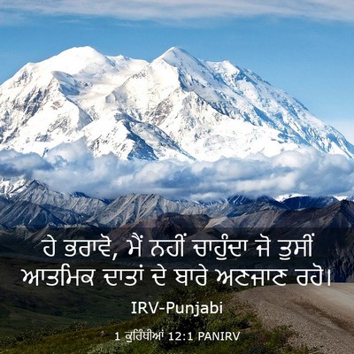 Picture 03 - 1 ਕੁਰਿੰਥੀਆਂ 12:1 PANIRV - ਹੇ ਭਰਾਵੋ, ਮੈਂ ਨਹੀਂ - Bible Verse Picture