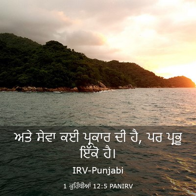 Picture 03 - 1 ਕੁਰਿੰਥੀਆਂ 12:5 PANIRV - ਅਤੇ ਸੇਵਾ ਕਈ ਪ੍ਰਕਾਰ - Bible Verse Picture
