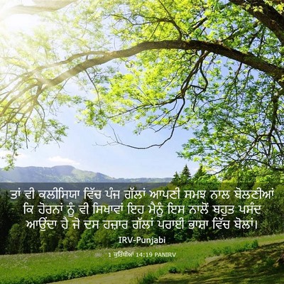 Picture 03 - 1 ਕੁਰਿੰਥੀਆਂ 14:19 PANIRV - ਤਾਂ ਵੀ ਕਲੀਸਿਯਾ - Bible Verse Picture
